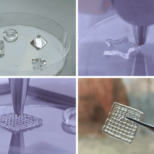 Printing of structures using the ‘human ink’