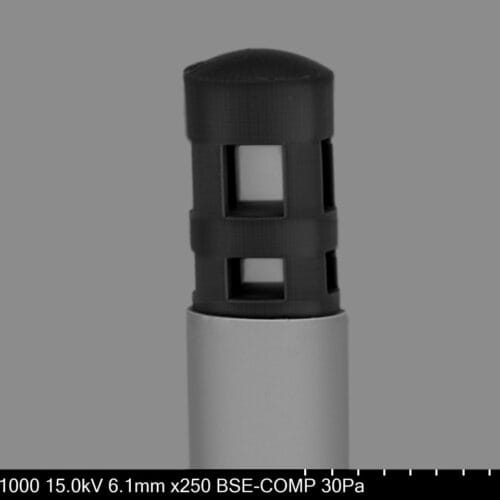 Structure printed on the Top of a glass fiber